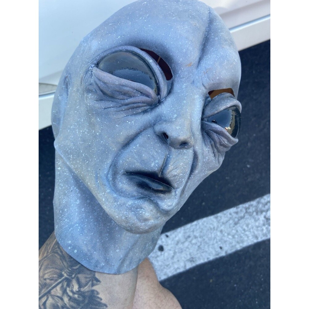 Vintage Halloween Latex Rubber Alien Mask Illusions Mexico 1997 Whole Head Decor